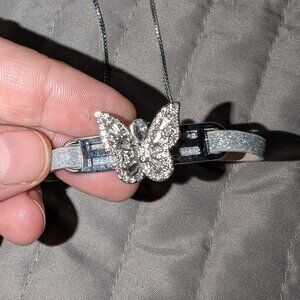 $1 with Bundle ~ Adjustable Bracelet with Butterfly Pendant 4552